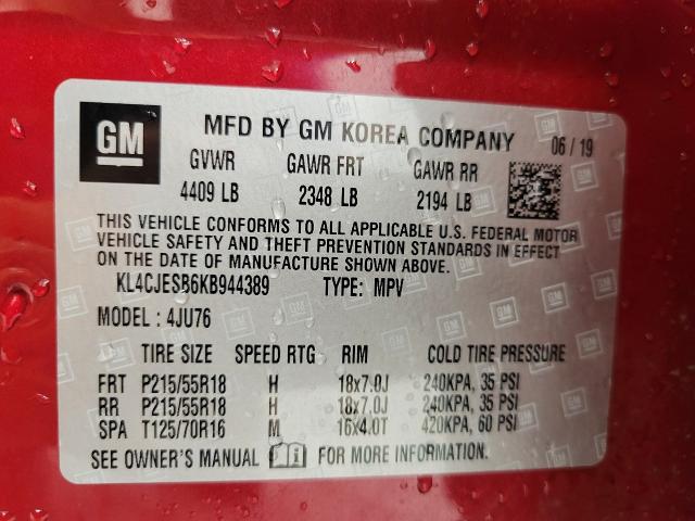 2019 Buick Encore Vehicle Photo in NEENAH, WI 54956-2243