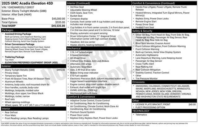 2025 GMC Acadia Vehicle Photo in DANBURY, CT 06810-5034