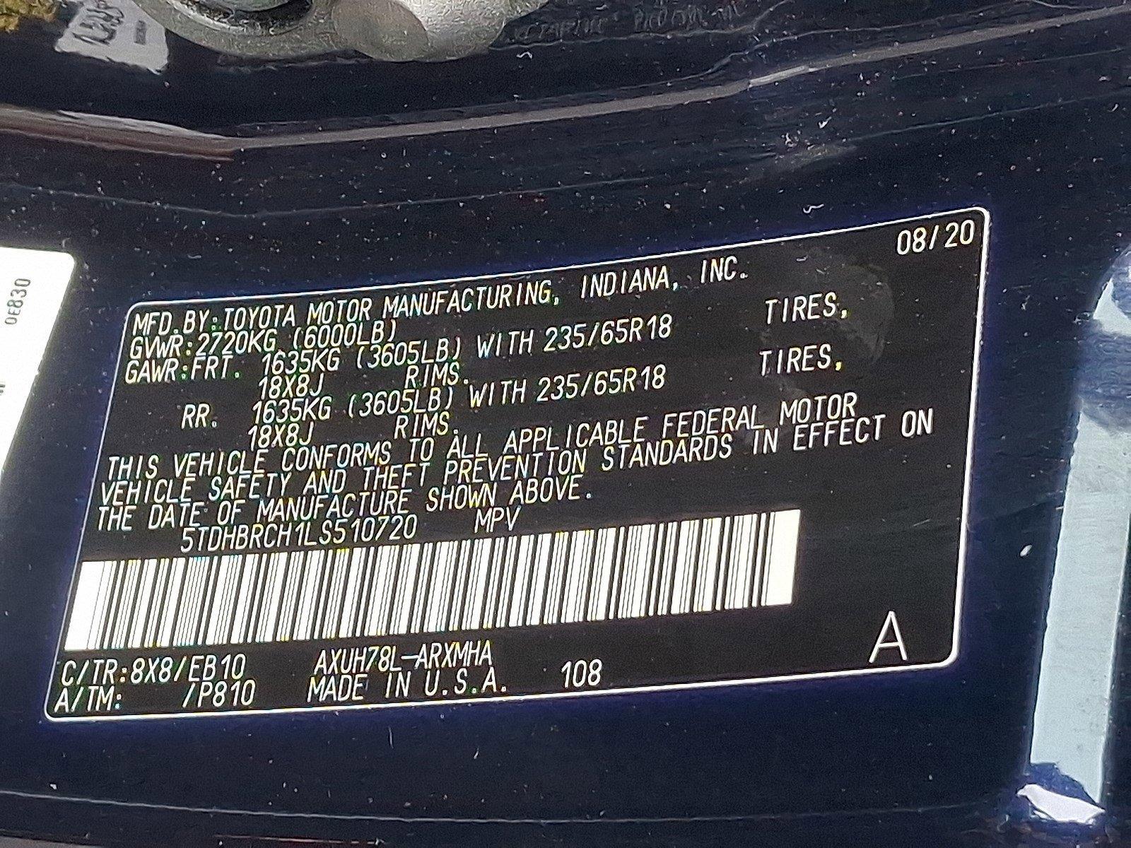 2020 Toyota Highlander Vehicle Photo in Harrisburg, PA 17111
