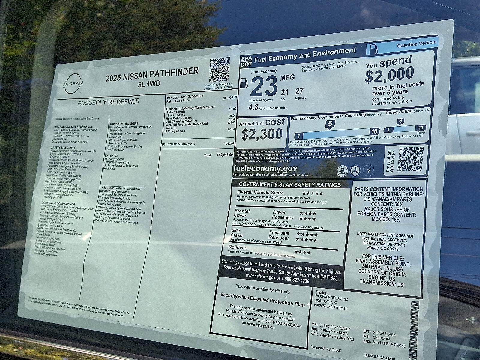 2025 Nissan Pathfinder Vehicle Photo in Harrisburg, PA 17111-1033