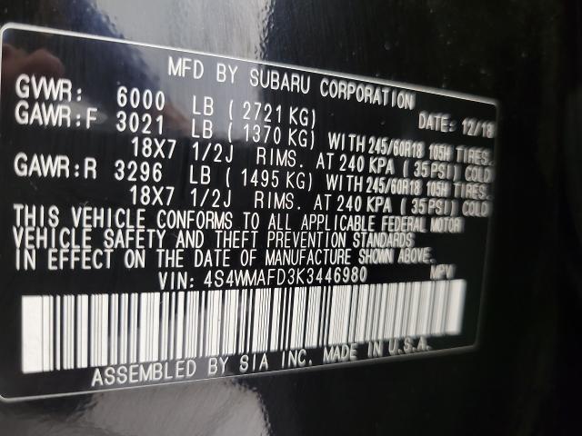 2019 Subaru Ascent Vehicle Photo in NEENAH, WI 54956-2243