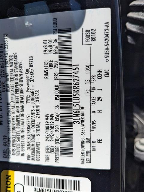 2019 Lincoln MKZ Hybrid Vehicle Photo in AURORA, CO 80012-4011
