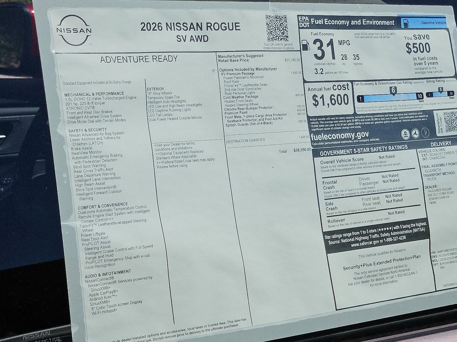 2026 Nissan Rogue Vehicle Photo in Jenkintown, PA 19046