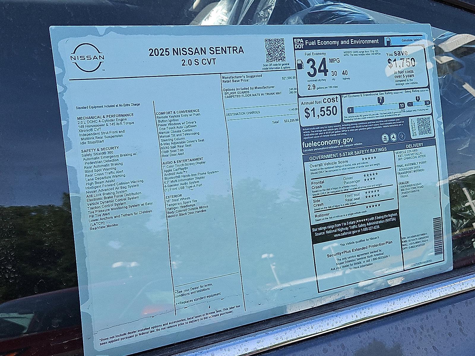 2025 Nissan Sentra Vehicle Photo in Jenkintown, PA 19046