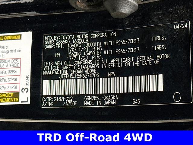 2024 Toyota 4Runner Vehicle Photo in EVERETT, WA 98203-5662