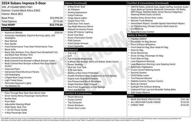 2024 Subaru Impreza Vehicle Photo in DANBURY, CT 06810-5034