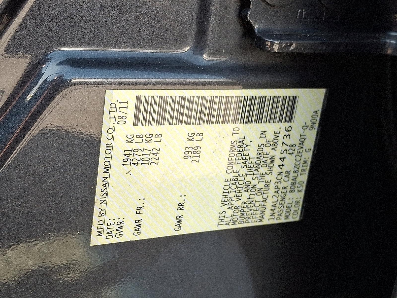 2012 Nissan Altima Vehicle Photo in Mechanicsburg, PA 17050-2306