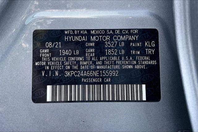 2022 Hyundai Accent Vehicle Photo in INDEPENDENCE, MO 64055-1314