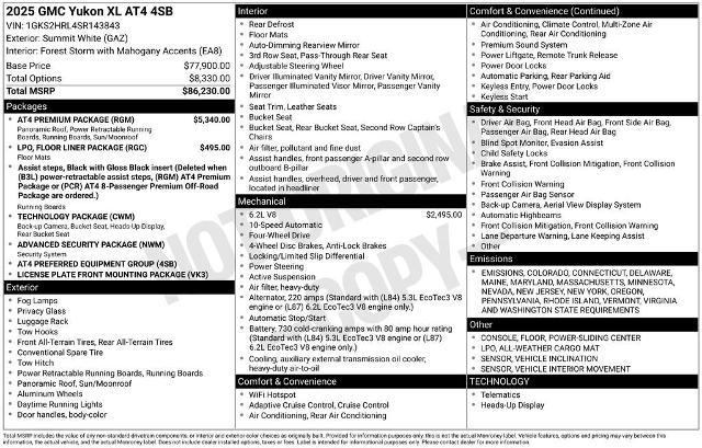 2025 GMC Yukon XL Vehicle Photo in PUYALLUP, WA 98371-4149