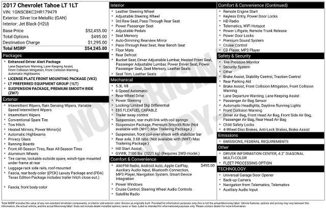 2017 Chevrolet Tahoe Vehicle Photo in Weatherford, TX 76087