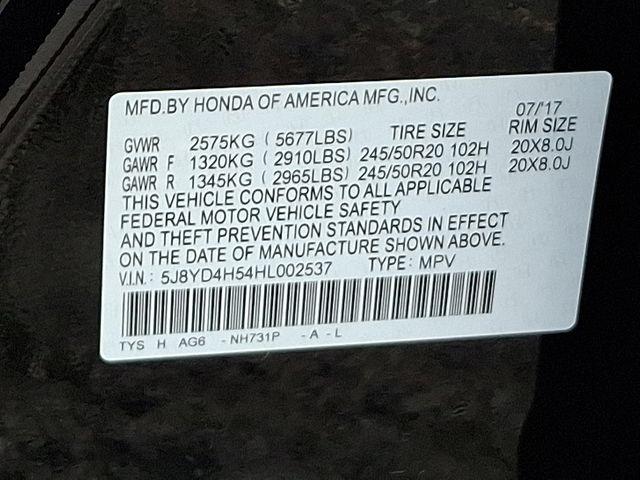 2017 Acura MDX Vehicle Photo in DANBURY, CT 06810-5034