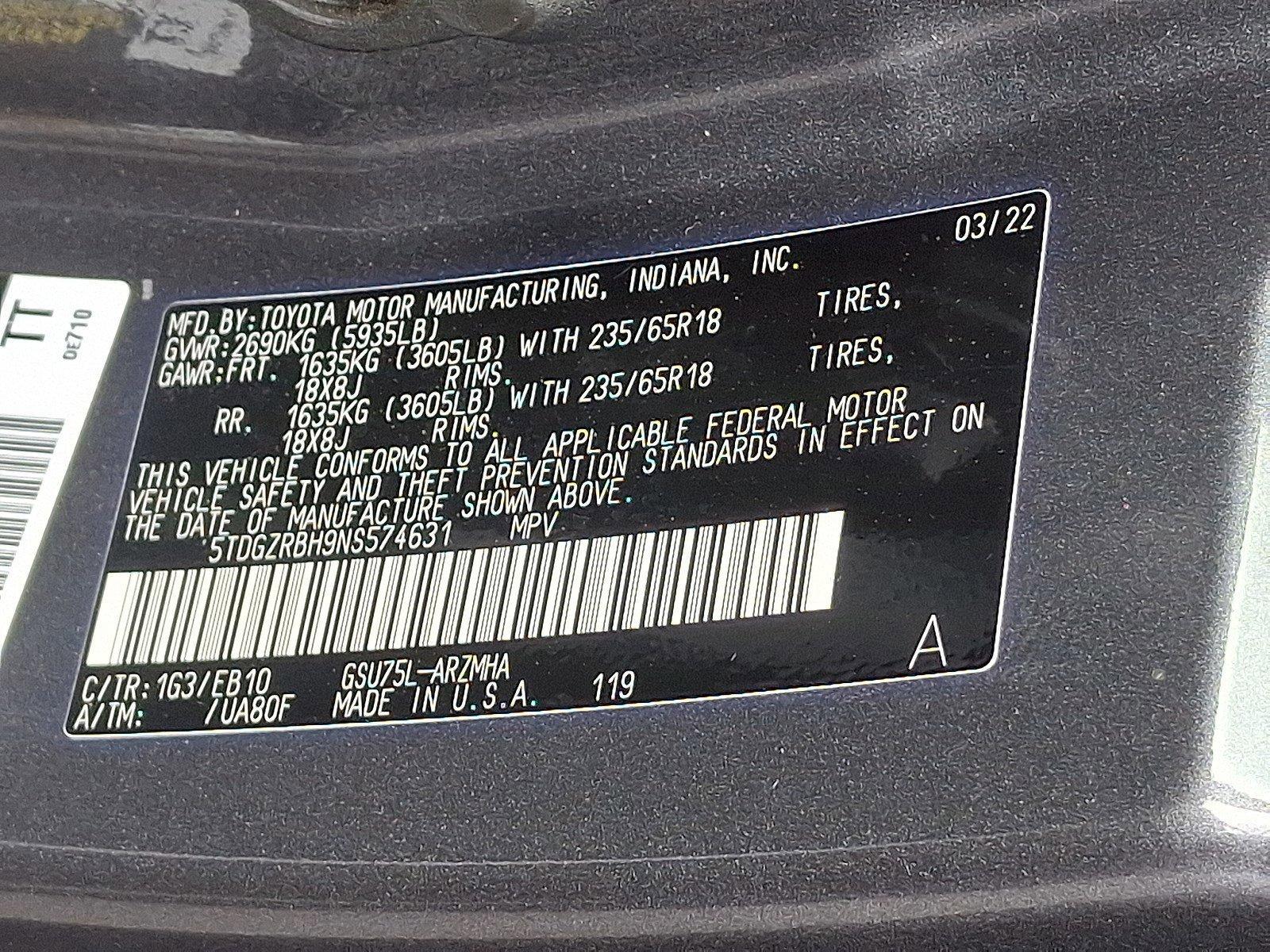 2022 Toyota Highlander Vehicle Photo in Harrisburg, PA 17111
