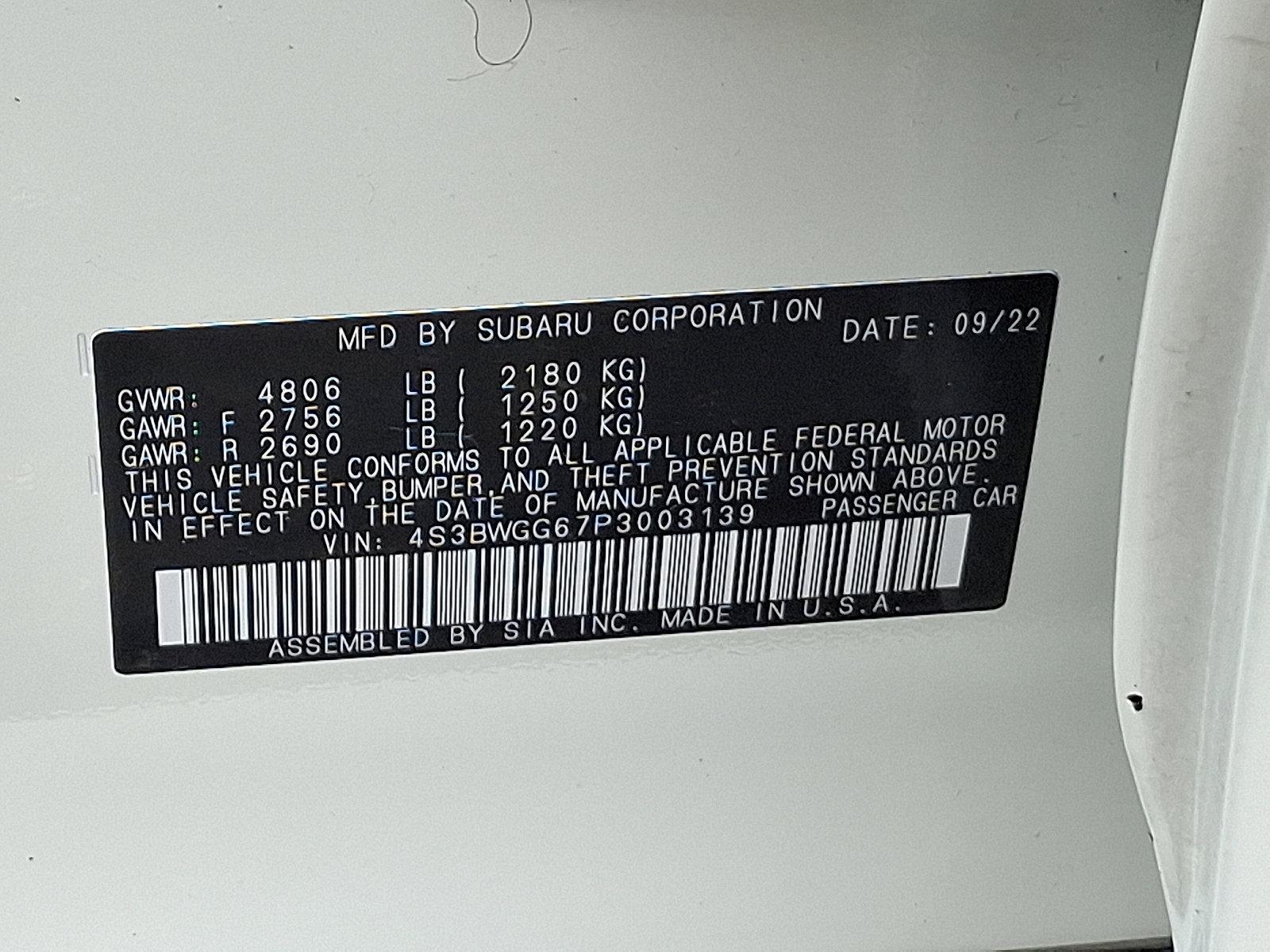 2023 Subaru Legacy Vehicle Photo in Trevose, PA 19053