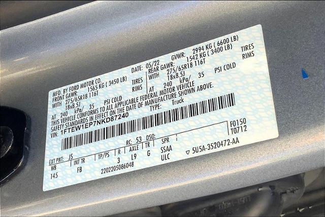 2022 Ford F-150 Vehicle Photo in TOPEKA, KS 66609-0000