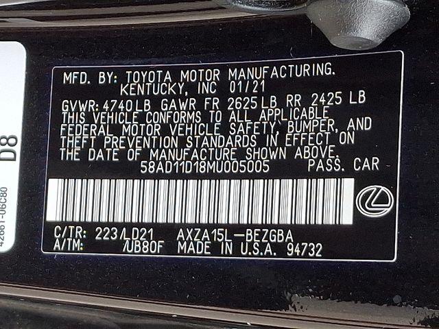 2021 Lexus ES Vehicle Photo in DANBURY, CT 06810-5034