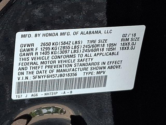 2018 Honda Pilot Vehicle Photo in DANBURY, CT 06810-5034
