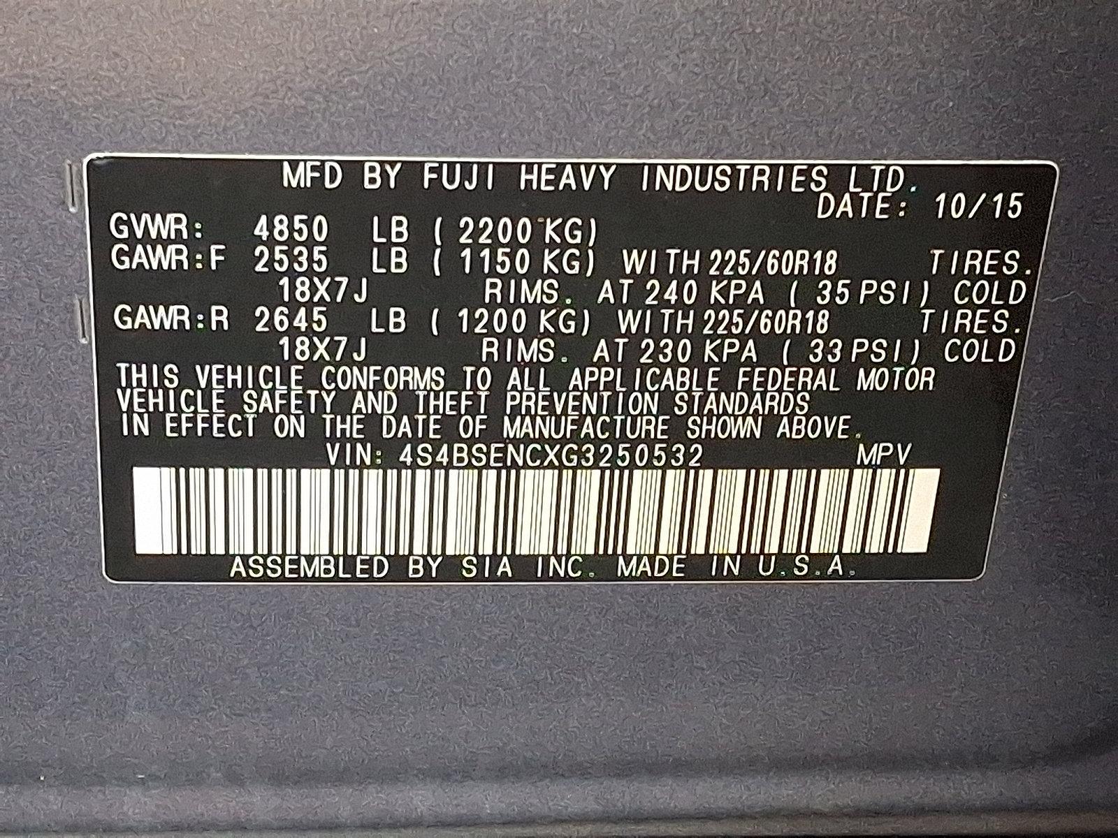 2016 Subaru Outback Vehicle Photo in Easton, PA 18045