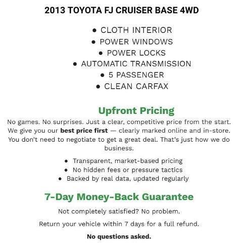 2013 Toyota FJ Cruiser Vehicle Photo in Neenah, WI 54956
