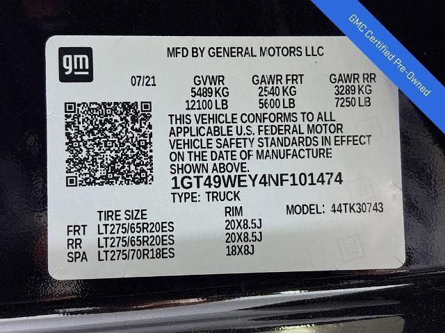 2022 GMC Sierra 3500 HD Vehicle Photo in PUYALLUP, WA 98371-4149