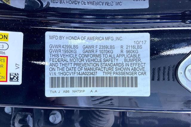 2018 Honda Accord Sedan Vehicle Photo in INDEPENDENCE, MO 64055-1314