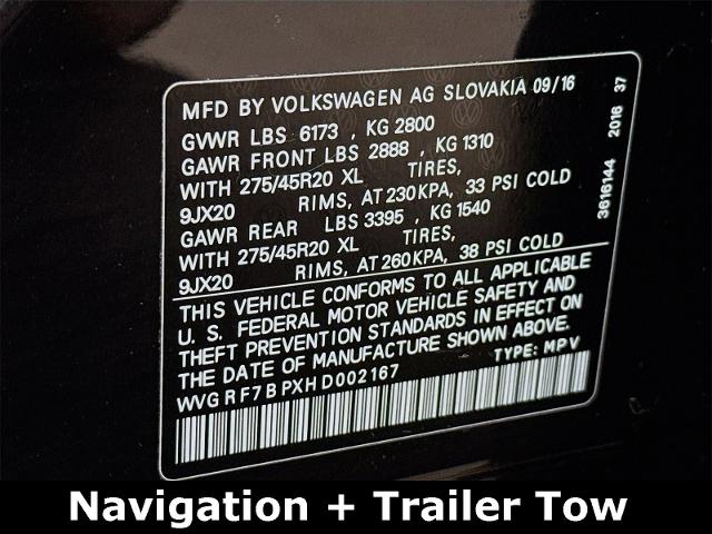 2017 Volkswagen Touareg Vehicle Photo in EVERETT, WA 98203-5662