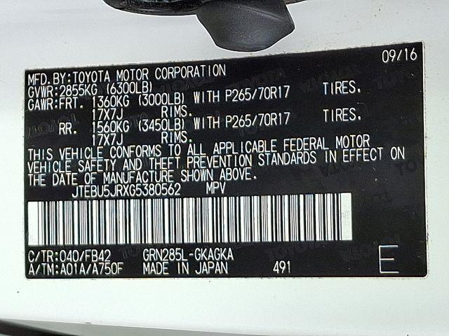 2016 Toyota 4Runner Vehicle Photo in DANBURY, CT 06810-5034