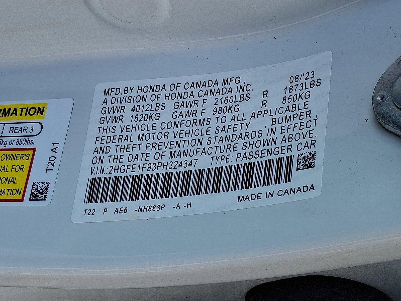 2023 Honda Civic Sedan Vehicle Photo in Harrisburg, PA 17111