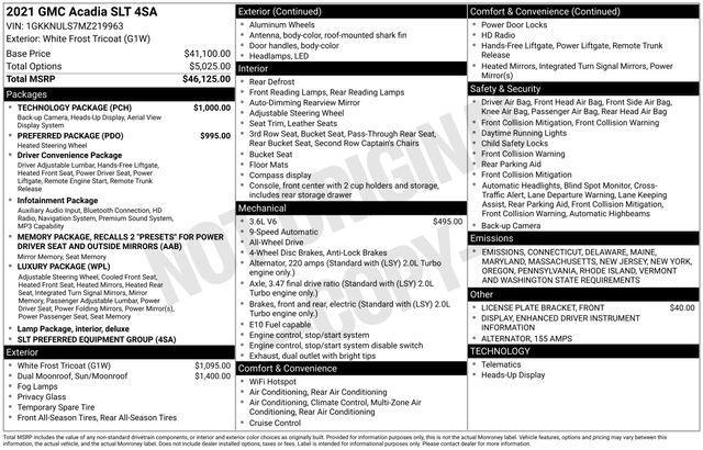 2021 GMC Acadia Vehicle Photo in DANBURY, CT 06810-5034