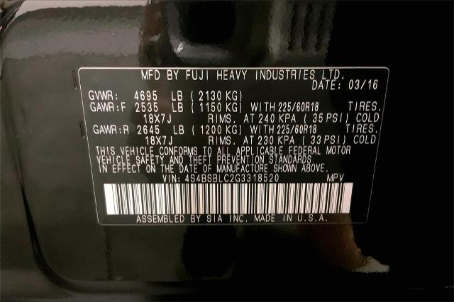 2016 Subaru Outback Vehicle Photo in Lees Summit, MO 64086