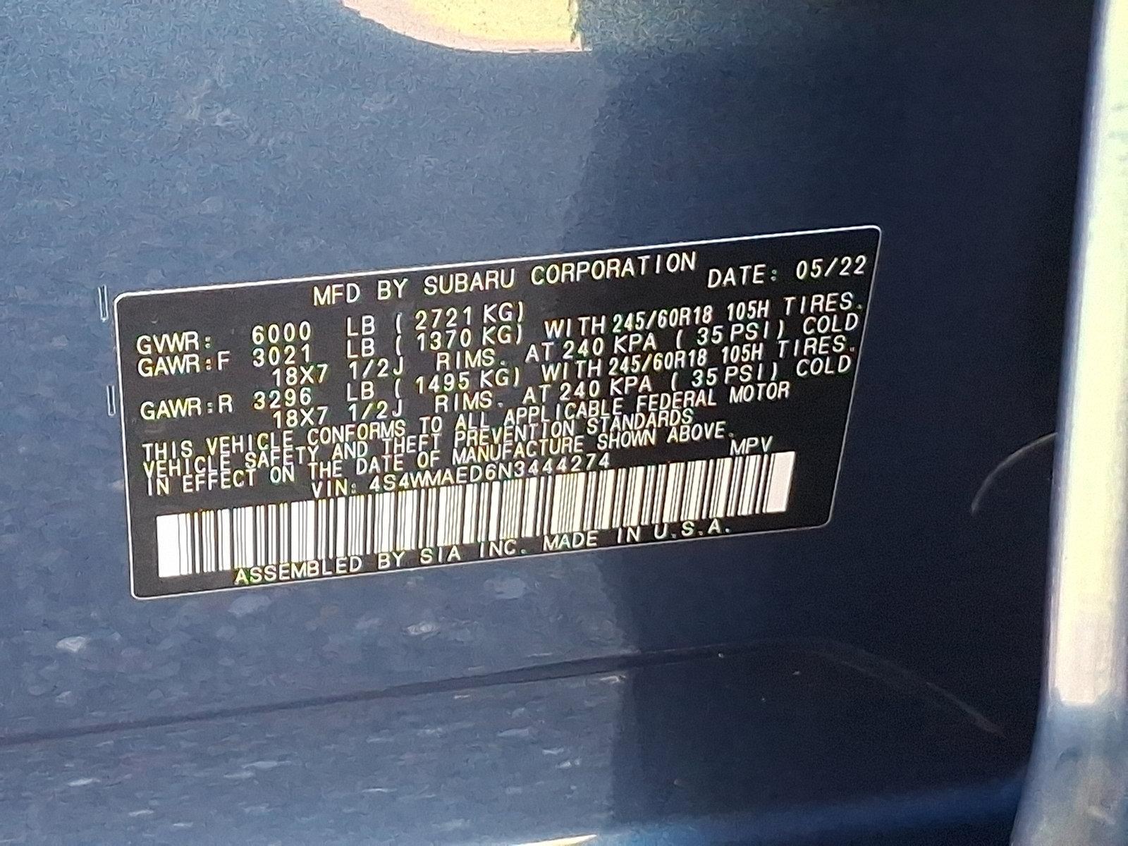 2022 Subaru Ascent Vehicle Photo in Trevose, PA 19053