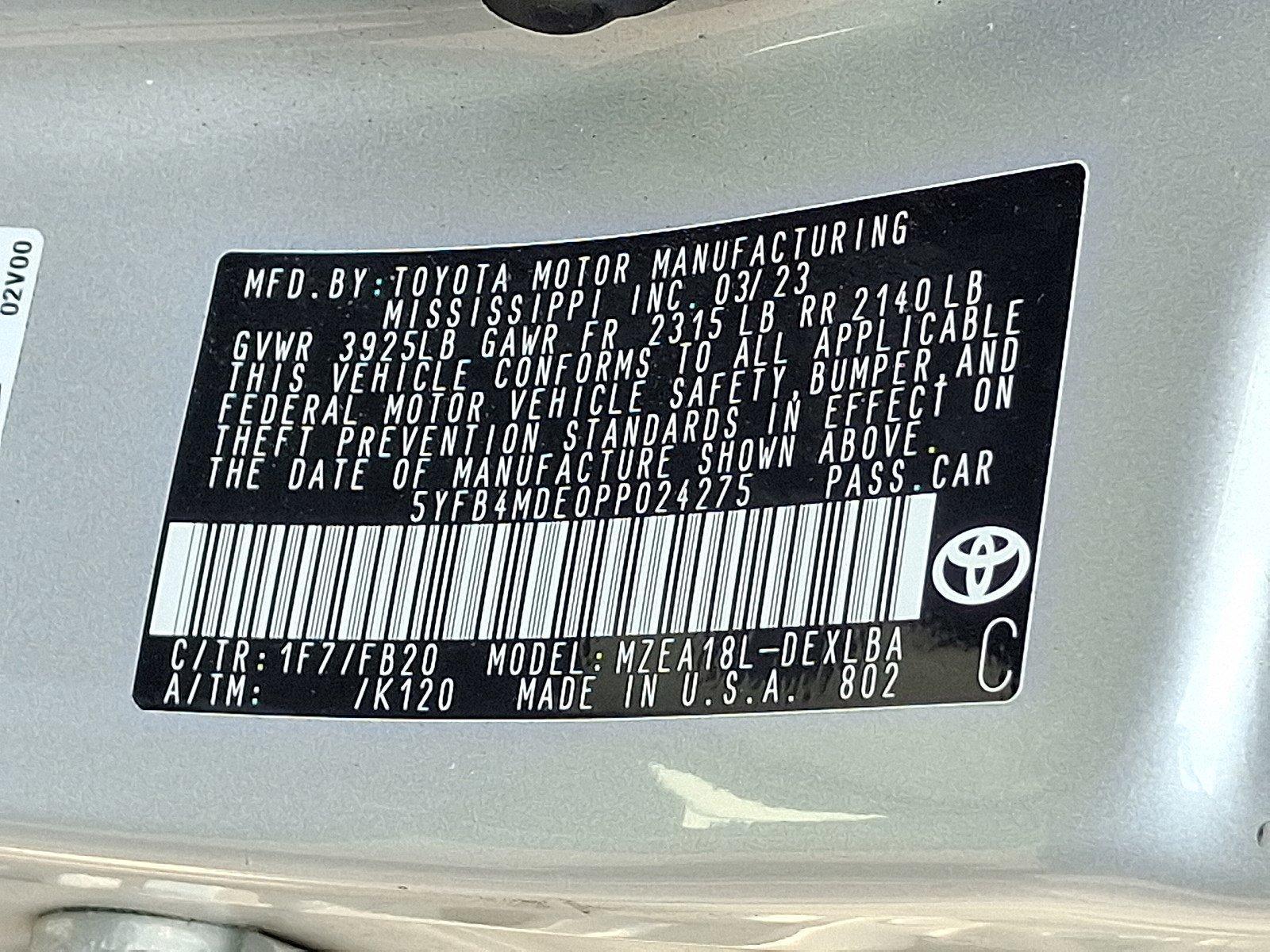 2023 Toyota Corolla Vehicle Photo in Harrisburg, PA 17111