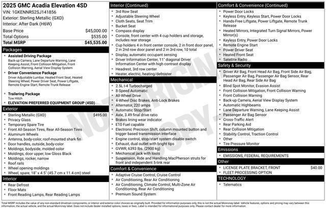 2025 GMC Acadia Vehicle Photo in DANBURY, CT 06810-5034
