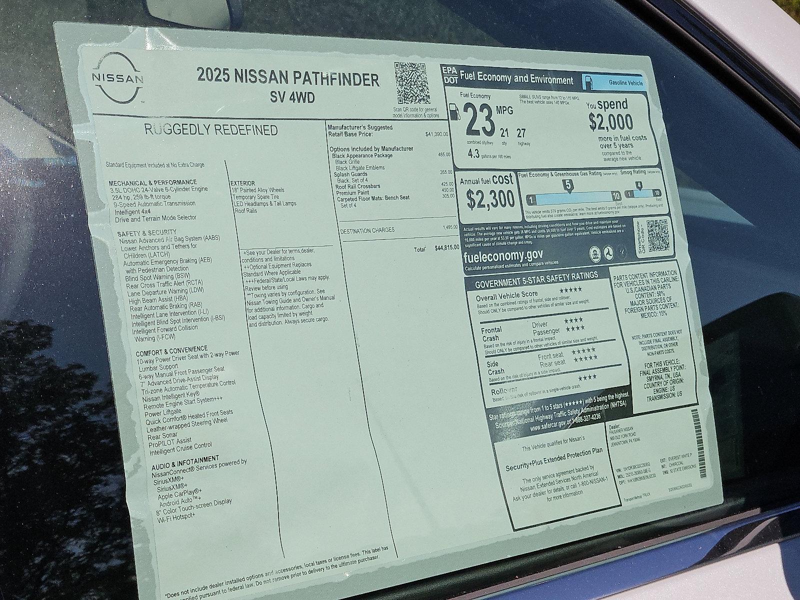 2025 Nissan Pathfinder Vehicle Photo in Jenkintown, PA 19046