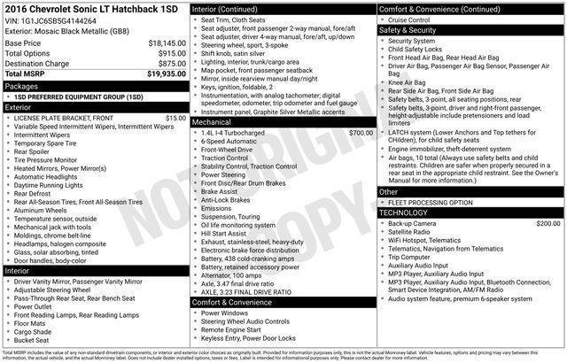 2016 Chevrolet Sonic Vehicle Photo in Salt Lake City, UT 84119-3321
