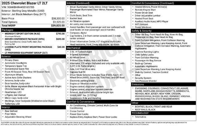 2025 Chevrolet Blazer Vehicle Photo in PUYALLUP, WA 98371-4149