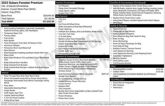 2023 Subaru Forester Vehicle Photo in Doylestown, PA 18902