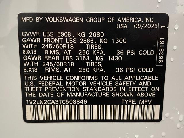 2026 Volkswagen Atlas Vehicle Photo in Appleton, WI 54913