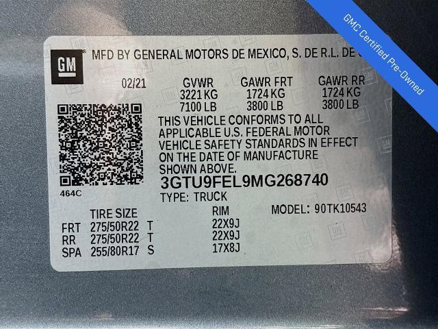 2021 GMC Sierra 1500 Vehicle Photo in PUYALLUP, WA 98371-4149