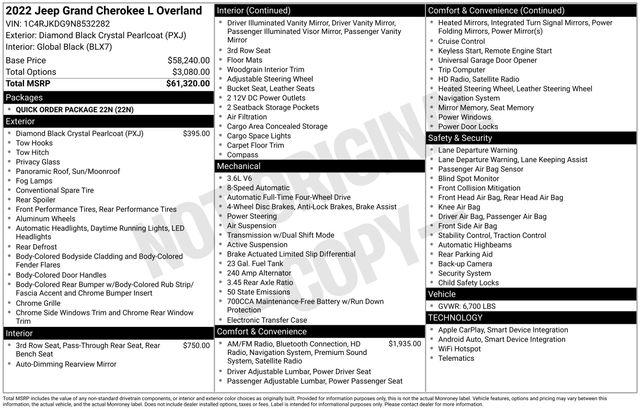 2022 Jeep Grand Cherokee L Vehicle Photo in DANBURY, CT 06810-5034