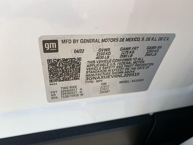 2022 Chevrolet Equinox Vehicle Photo in MOON TOWNSHIP, PA 15108-2571