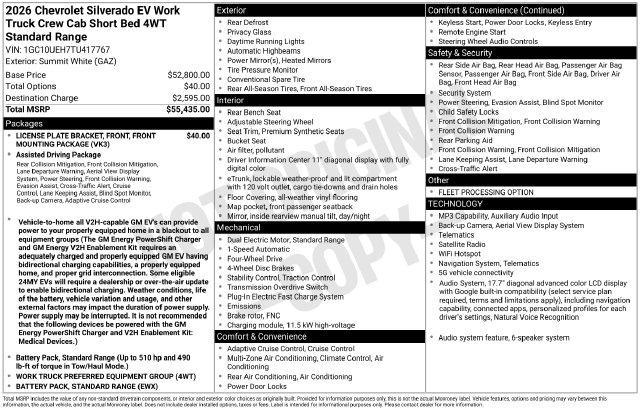 2026 Chevrolet Silverado EV Vehicle Photo in ENGLEWOOD, CO 80113-6708