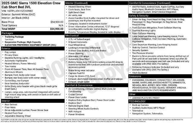 2025 GMC Sierra 1500 Vehicle Photo in PUYALLUP, WA 98371-4149