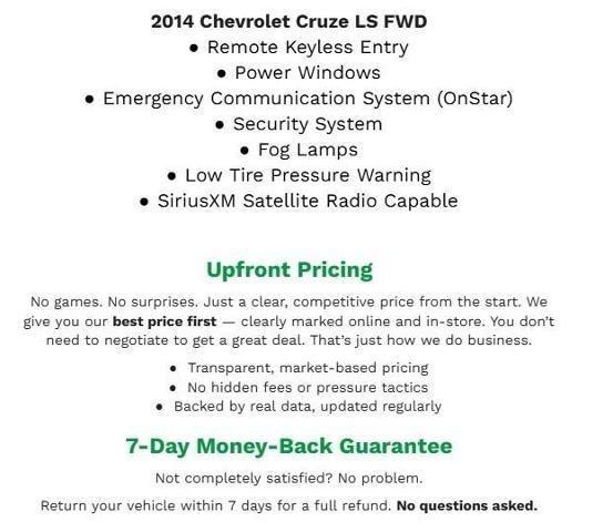 2014 Chevrolet Cruze Vehicle Photo in Neenah, WI 54956