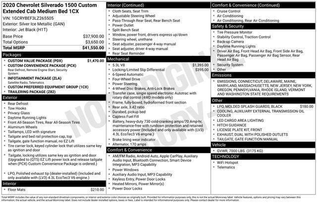 2020 Chevrolet Silverado 1500 Vehicle Photo in DANBURY, CT 06810-5034