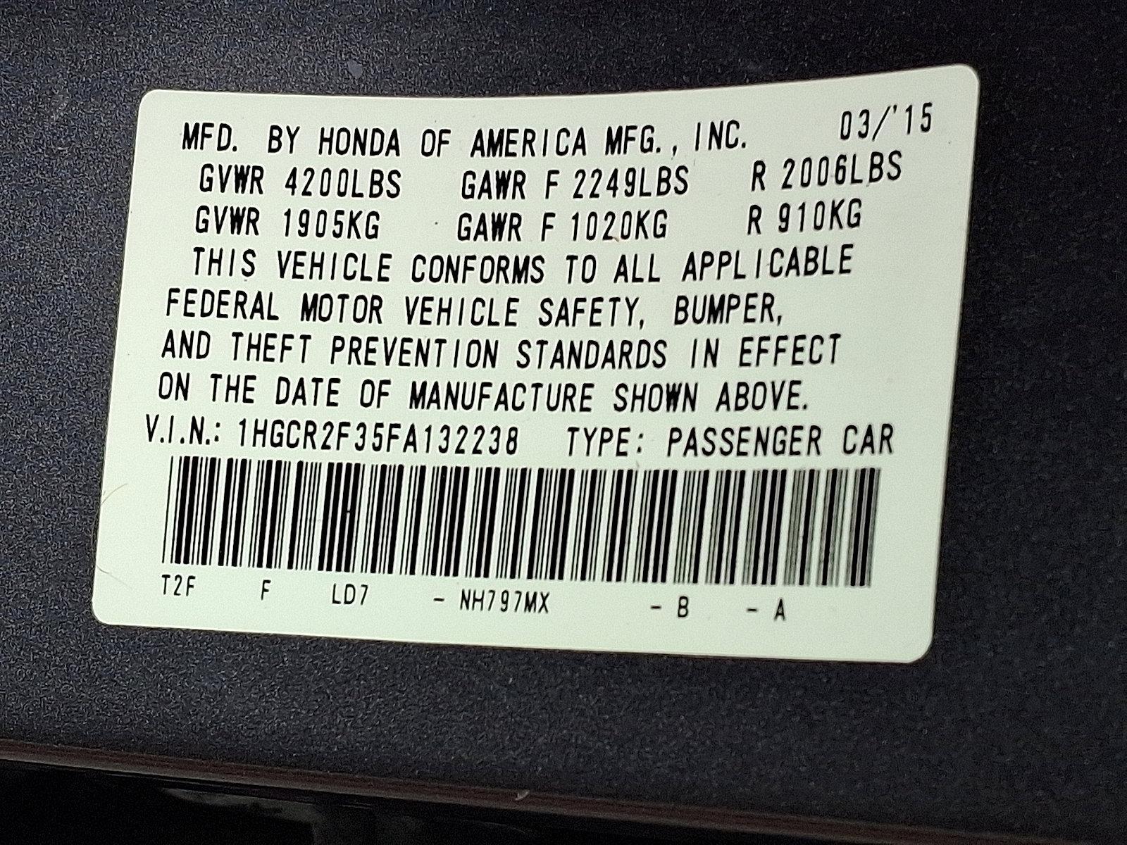 2015 Honda Accord Sedan Vehicle Photo in Easton, PA 18045