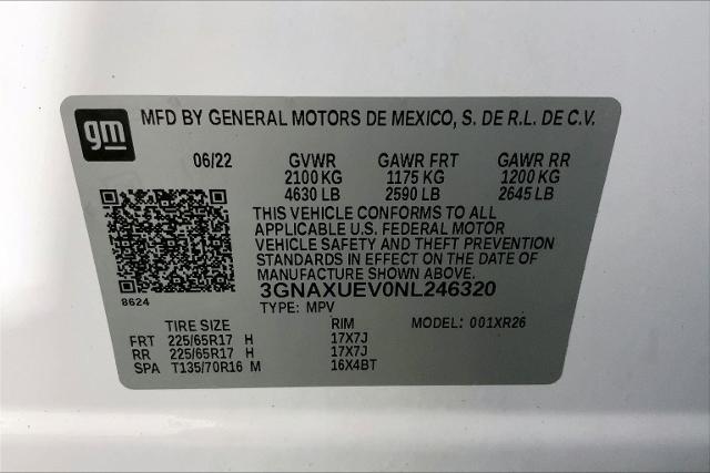 2022 Chevrolet Equinox Vehicle Photo in INDEPENDENCE, MO 64055-1314