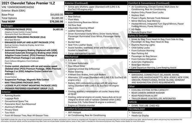 2021 Chevrolet Tahoe Vehicle Photo in DANBURY, CT 06810-5034