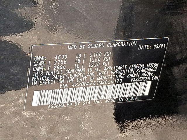 2021 Subaru Legacy Vehicle Photo in DANBURY, CT 06810-5034
