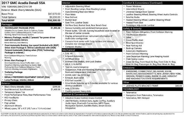 2017 GMC Acadia Vehicle Photo in PUYALLUP, WA 98371-4149