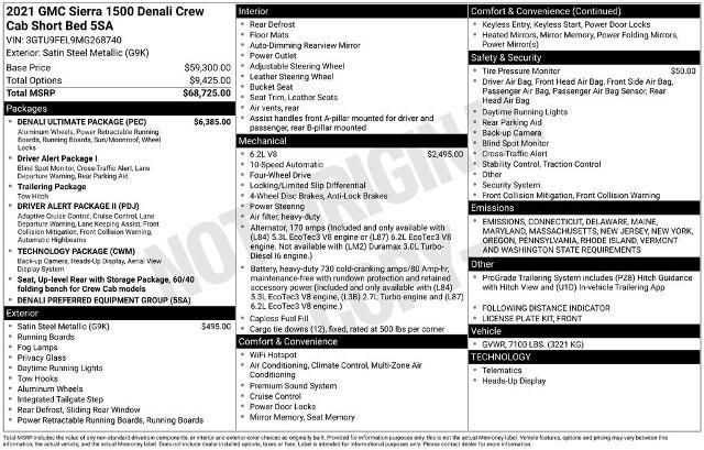 2021 GMC Sierra 1500 Vehicle Photo in PUYALLUP, WA 98371-4149